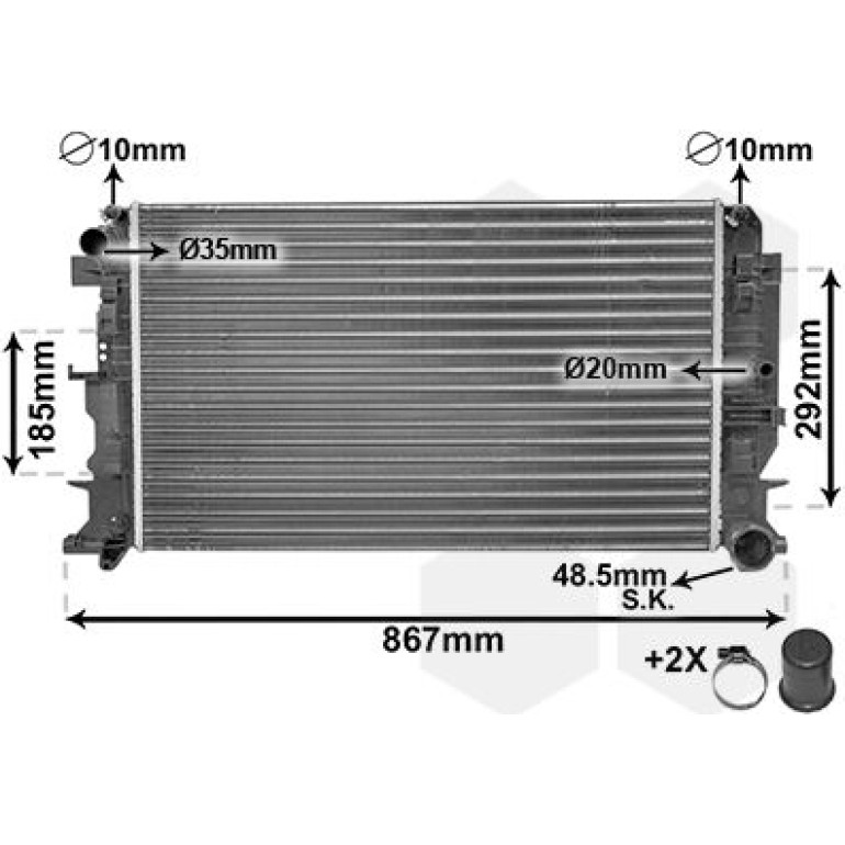 VAN WEZEL Kühler, Motorkühlung 58002271 VAN WEZEL Kühler, Motorkühlung 58002271