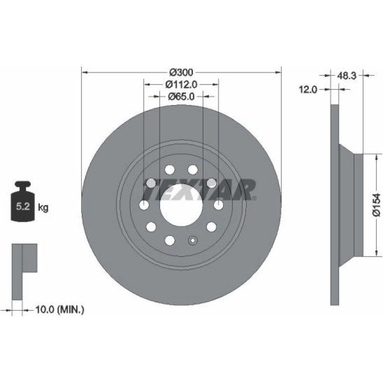 Bremsscheibe Vw T. Golf Vii 12- 300Mm 92255403 Bremsscheibe Vw T. Golf Vii 12- 300Mm 92255403