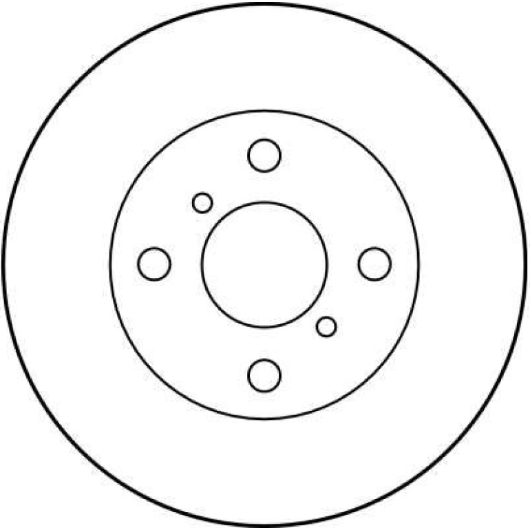Bremsscheibe Toyota P.Paseo/Starlet/Tercel 1.0-1.5 89-99 DF4007 Bremsscheibe Toyota P.Paseo/Starlet/Tercel 1.0-1.5 89-99 DF4007
