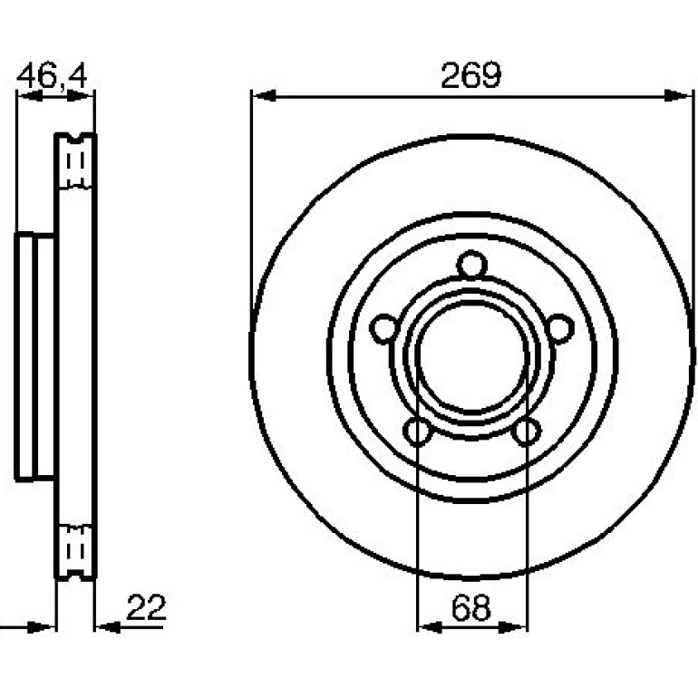 Bremsscheibe HA 0 986 478 574 Bremsscheibe HA 0 986 478 574