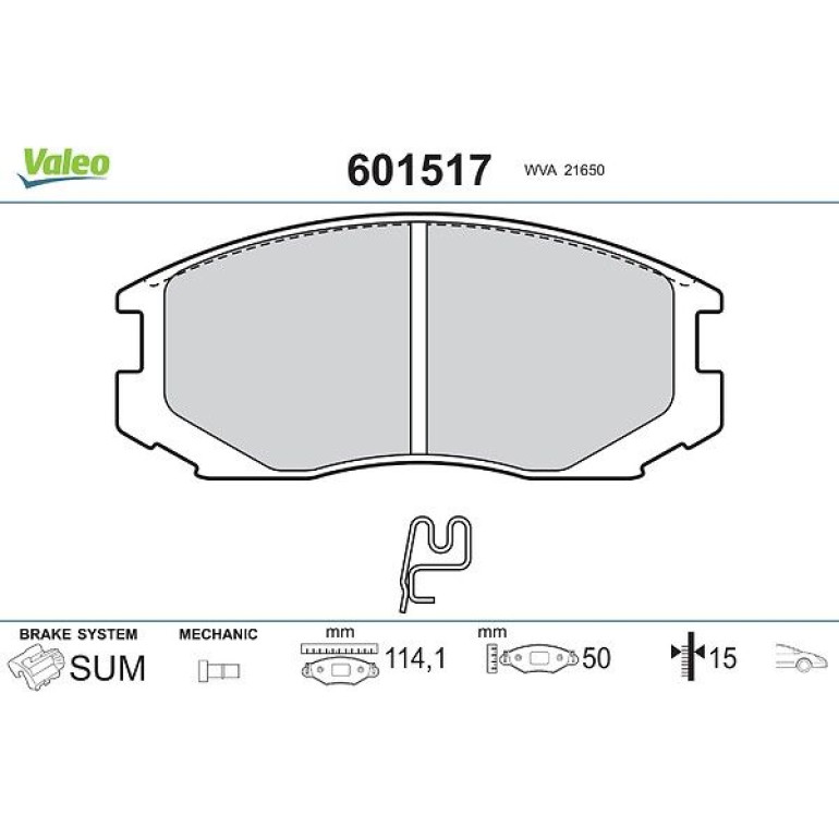 VALEO Bremsbeläge 601517 VALEO Bremsbeläge 601517
