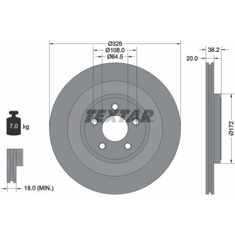 Bremsscheibe Jaguar T. Xf/Xj/Xk 2.0-5.0 08 92178005 Bremsscheibe Jaguar T. Xf/Xj/Xk 2.0-5.0 08 92178005