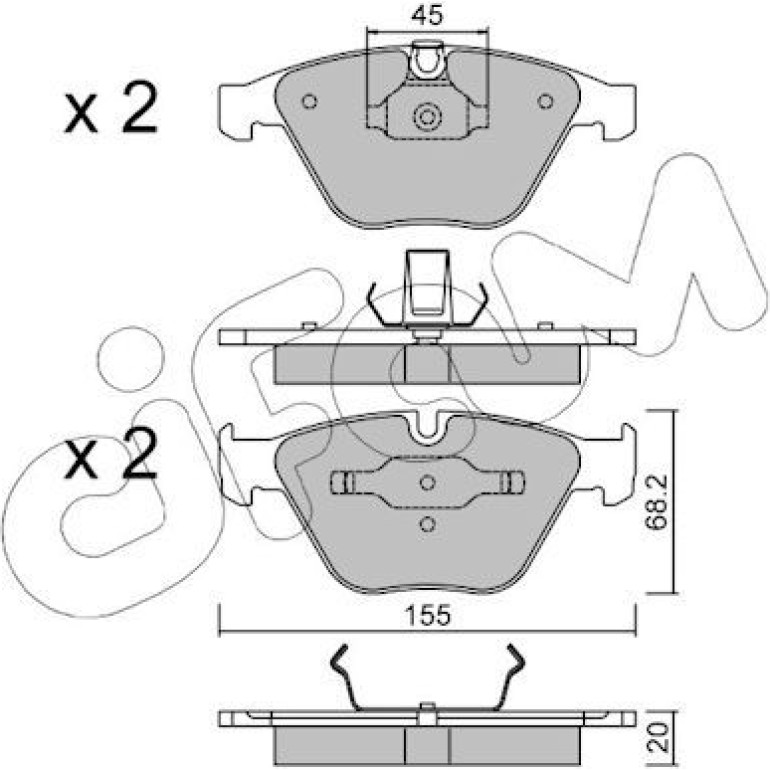 CIFAM Bremsbelagsatz, Scheibenbremse 822-558-4 CIFAM Bremsbelagsatz, Scheibenbremse 822-558-4
