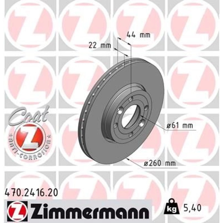 ZIMMERMANN Bremsscheibe 470.2416.20 ZIMMERMANN Bremsscheibe 470.2416.20