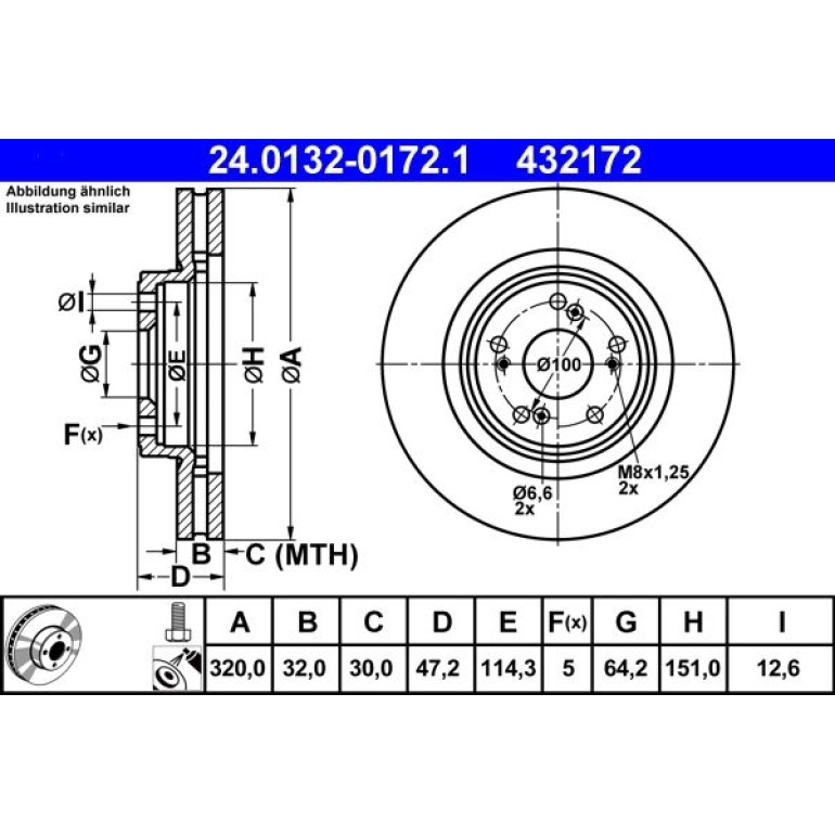 Bremsscheibe Honda P. Accord 2.0-2.4 08-15 24.0132-0172.1 Bremsscheibe Honda P. Accord 2.0-2.4 08-15 24.0132-0172.1
