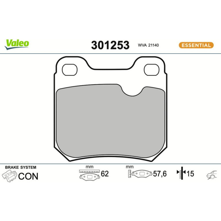 VALEO Bremsbeläge 301253 VALEO Bremsbeläge 301253