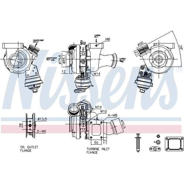NISSENS Turbolader 93485 NISSENS Turbolader 93485