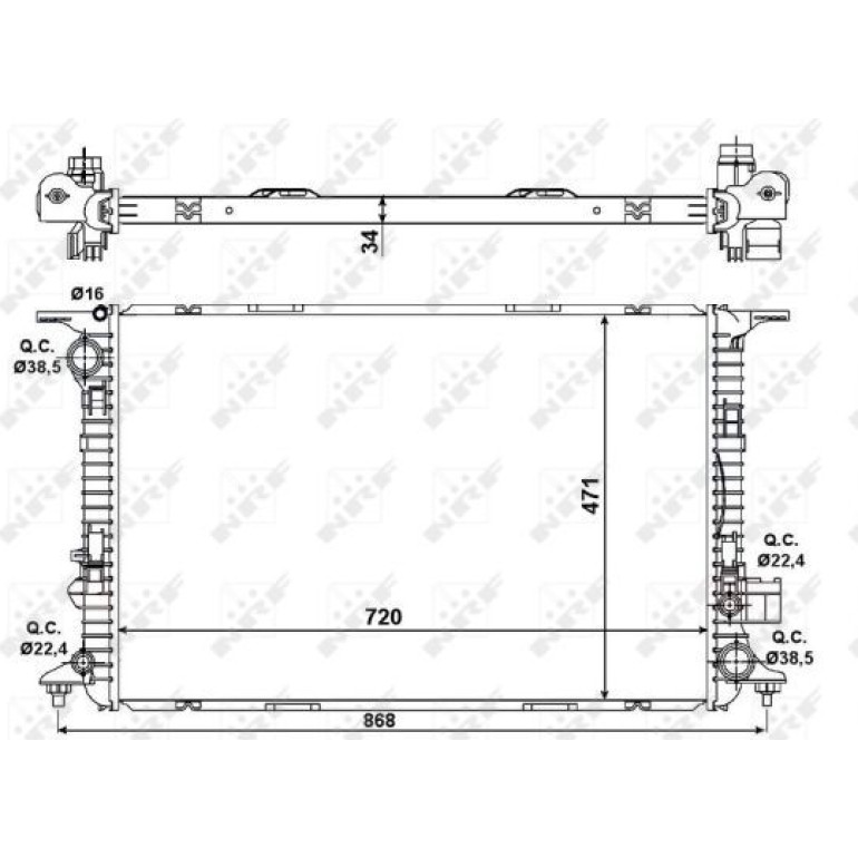 Kühler, Motorkühlung NRF58439 Kühler, Motorkühlung NRF58439
