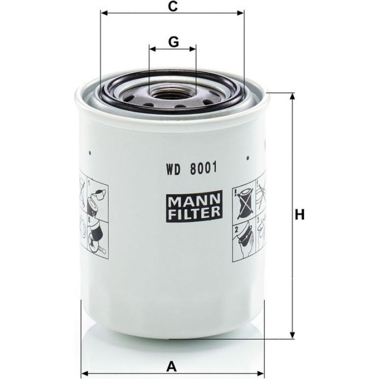 Mann & Hummel Industriefilter WD 8001 Mann & Hummel Industriefilter WD 8001