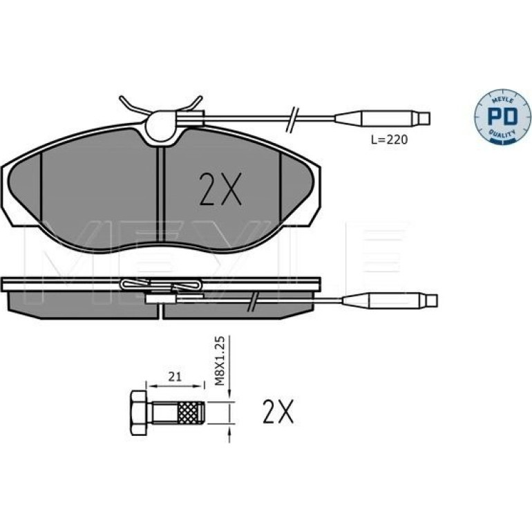 Bremsbelagsatz Fiat P.Ducato 94-02 025 217 9719/PD