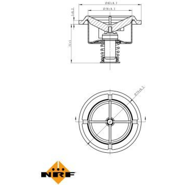 NRF Thermostat, Kühlmittel 725014 NRF Thermostat, Kühlmittel 725014