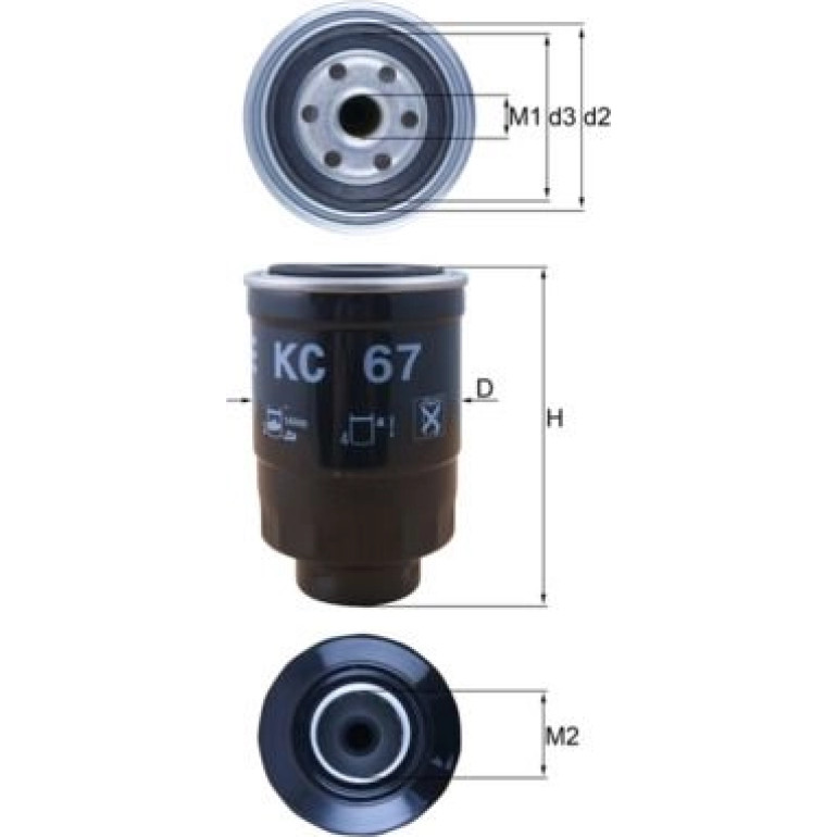 MAHLE Kraftstofffilter KC 67 MAHLE Kraftstofffilter KC 67
