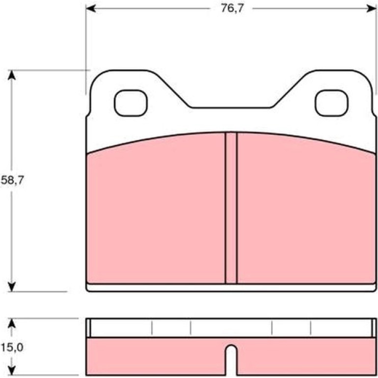 BREMSBELAGSATZ AUDI P. 100 68-76 GDB112 BREMSBELAGSATZ AUDI P. 100 68-76 GDB112