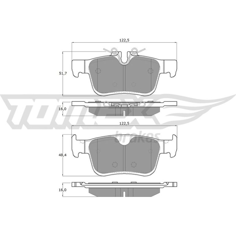 TOMEX brakes Bremsbelagsatz, Scheibenbremse TX 18-87