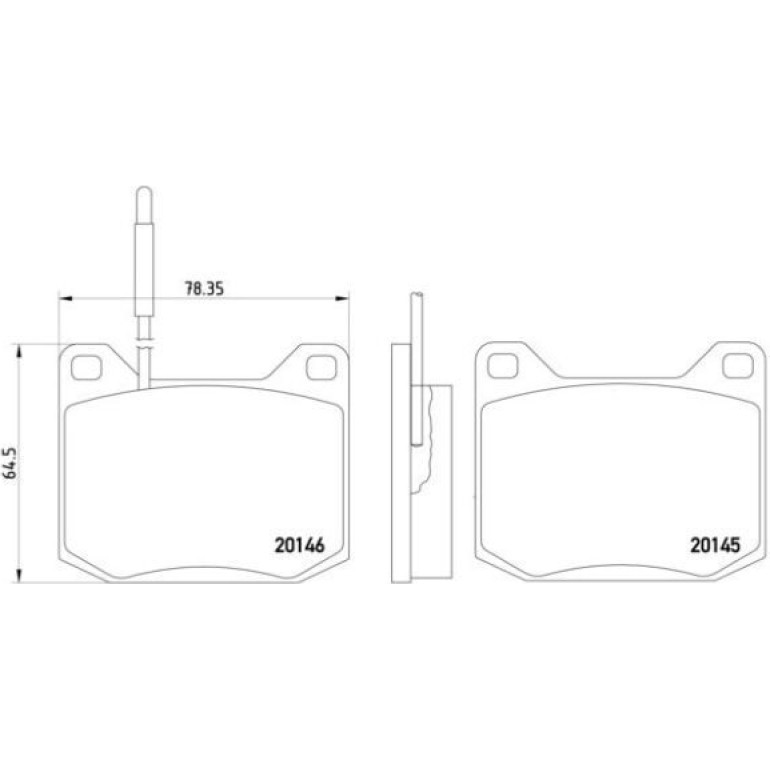 BREMBO Bremsbelagsatz, Scheibenbremse P 61 004 BREMBO Bremsbelagsatz, Scheibenbremse P 61 004