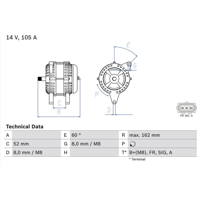 Lichtmaschine 0 986 081 090