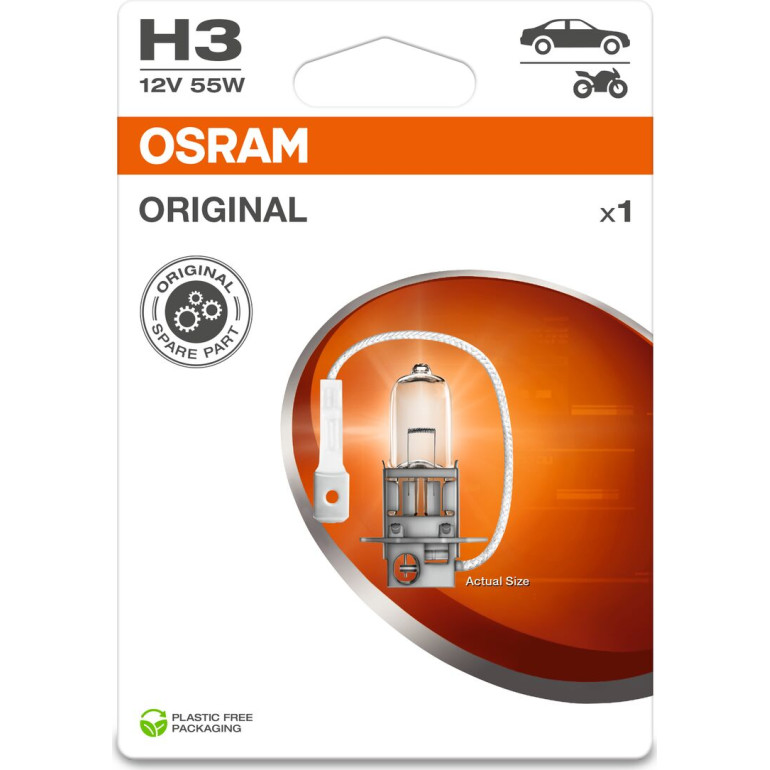 H3 12V 55W PK22s – OSRAM Glühlampe im Blisterpack H3 12V 55W PK22s – OSRAM Glühlampe im Blisterpack