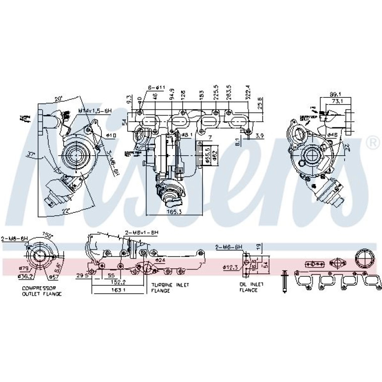 NISSENS Turbolader 93076 NISSENS Turbolader 93076