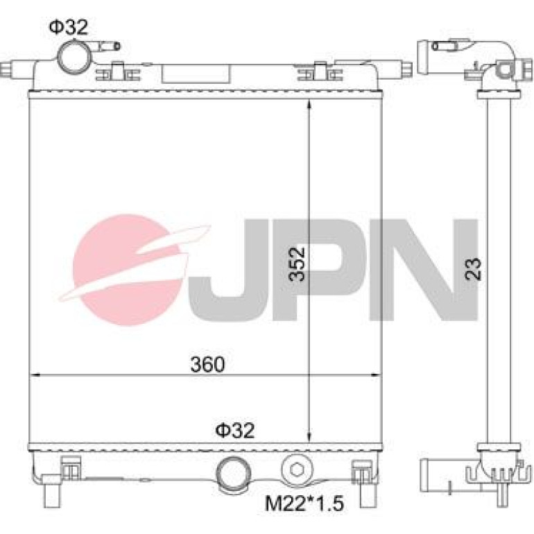 JPN Kühler, Motorkühlung 60C9067-JPN JPN Kühler, Motorkühlung 60C9067-JPN