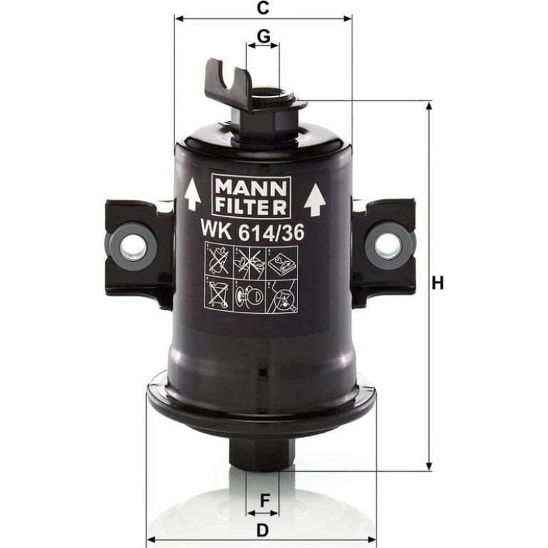 Mann & Hummel Kraftstofffilter PKW WK 614/36 x Mann & Hummel Kraftstofffilter PKW WK 614/36 x