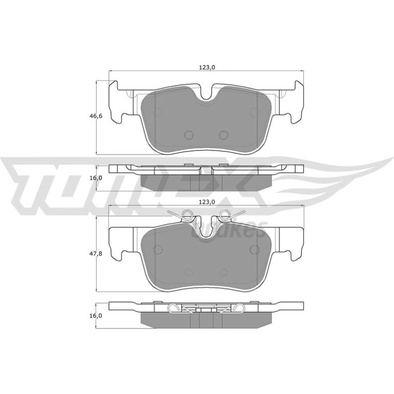 TOMEX brakes Bremsbelagsatz, Scheibenbremse TX 18-44 TOMEX brakes Bremsbelagsatz, Scheibenbremse TX 18-44