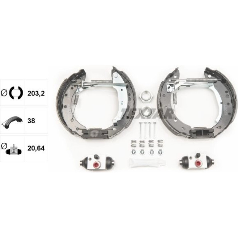 Satz Bremsbacken Citroen/Peugeot/Renault Saxo,Xsara,Zx,106,203,306,Clio,Laguna,Twingo 93 84061801 Satz Bremsbacken Citroen/Peugeot/Renault Saxo,Xsara,Zx,106,203,306,Clio,Laguna,Twingo 93 84061801