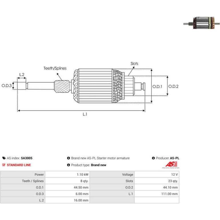 Anker, Starter SA3005