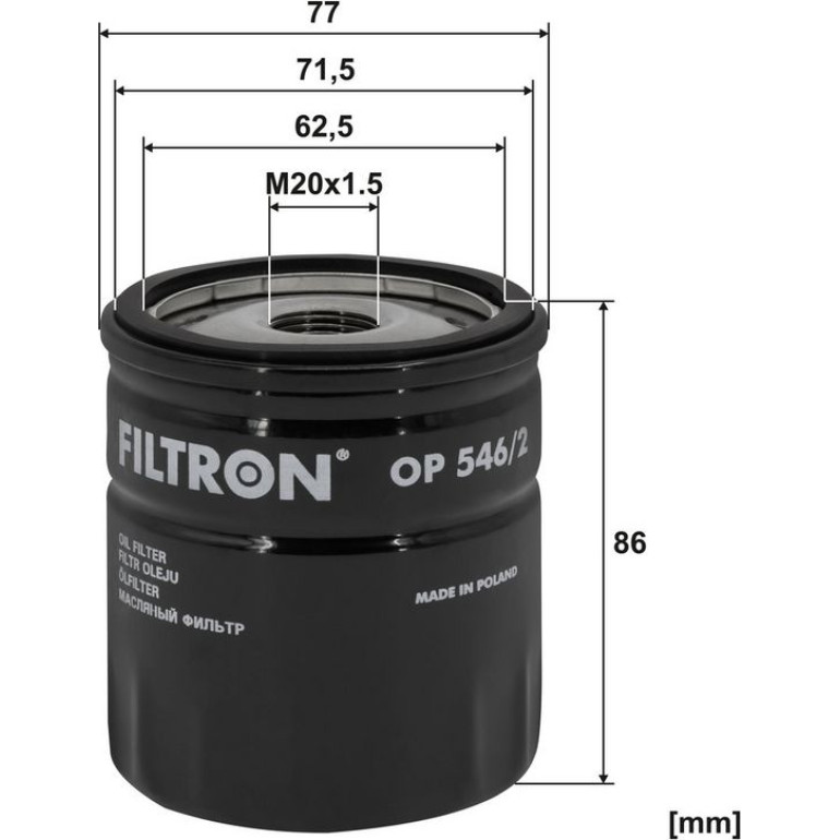 FILTRON Ölfilter OP 546/2 FILTRON Ölfilter OP 546/2