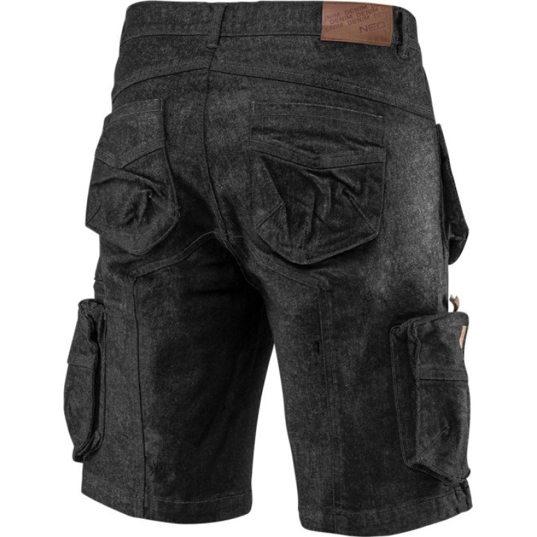 Kurze Denim-Arbeitsshorts, Schwarz, Größe Xl 81-273-XL Kurze Denim-Arbeitsshorts, Schwarz, Größe Xl 81-273-XL