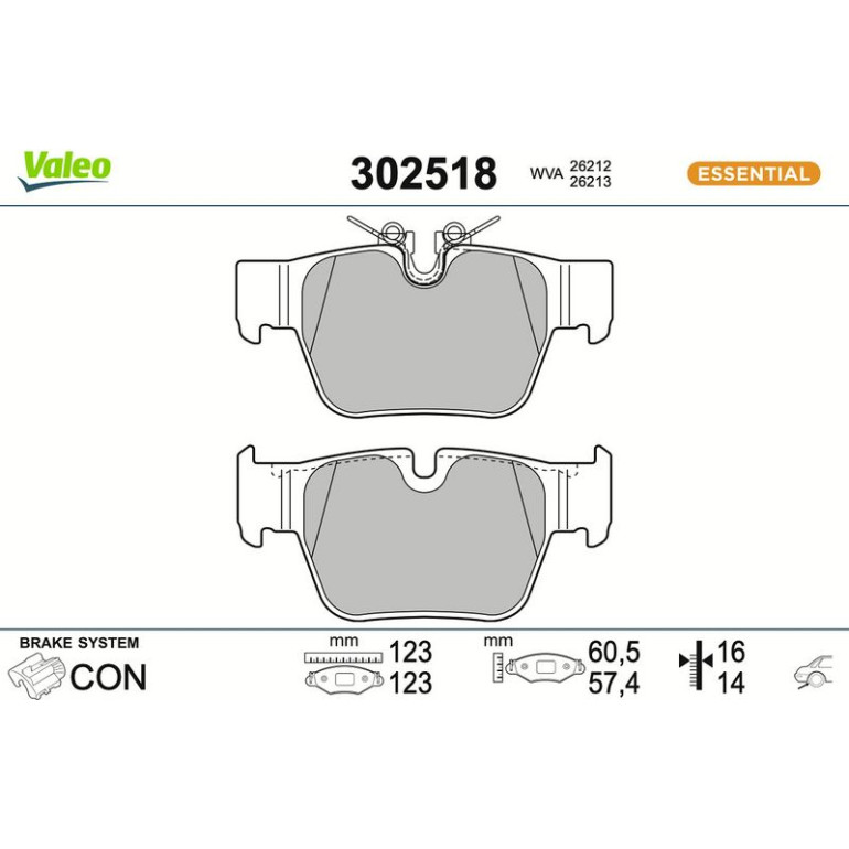 VALEO Bremsbeläge 302518 VALEO Bremsbeläge 302518