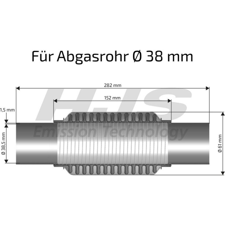 Flexrohr, Abgasanlage 83 00 8505 Flexrohr, Abgasanlage 83 00 8505