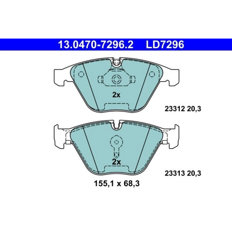 Bremsbelagsatz Bmw S. 5 2.0-4.0 04-10 Keramik 13.0470-7296.2 Bremsbelagsatz Bmw S. 5 2.0-4.0 04-10 Keramik 13.0470-7296.2