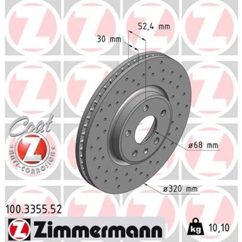 12 481 051 Sport Bremsscheibe VA Sport 100.3355.52
