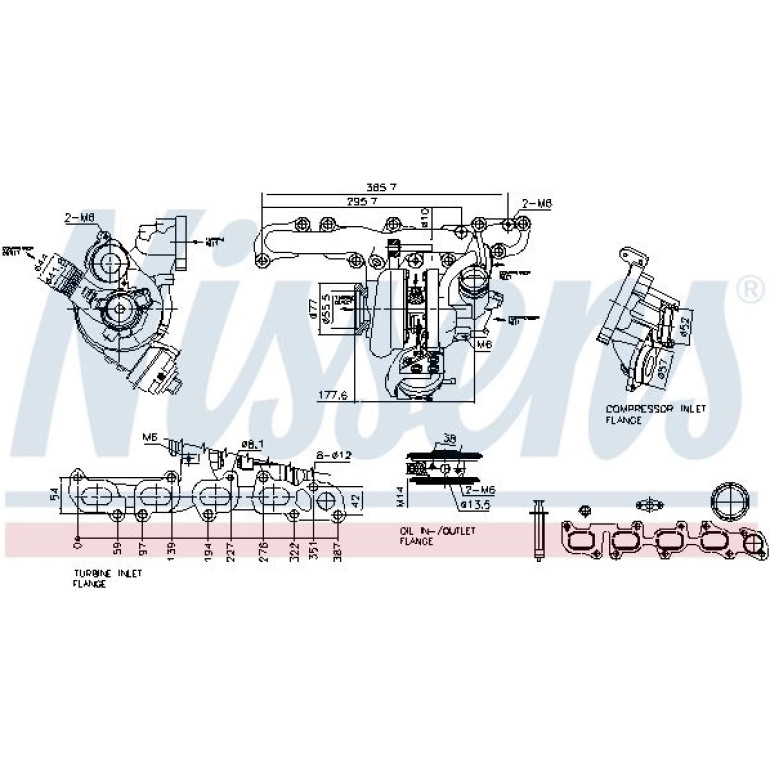 NISSENS Turbolader 93505 NISSENS Turbolader 93505