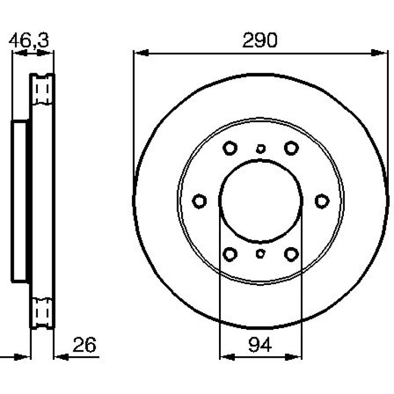 Bremsscheibe VA 0 986 478 990 Bremsscheibe VA 0 986 478 990