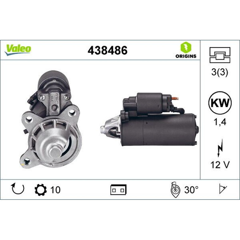 VALEO Anlasser 438486 VALEO Anlasser 438486