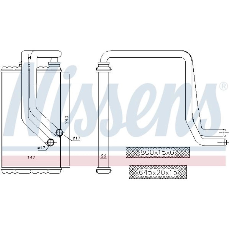 Heizkühler PKW 72956 Heizkühler PKW 72956