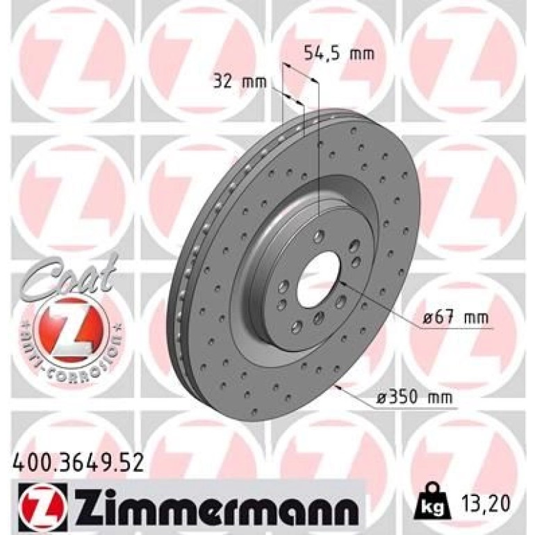 15 481 066 Sport Bremsscheibe VA Sport 400.3649.52 15 481 066 Sport Bremsscheibe VA Sport 400.3649.52