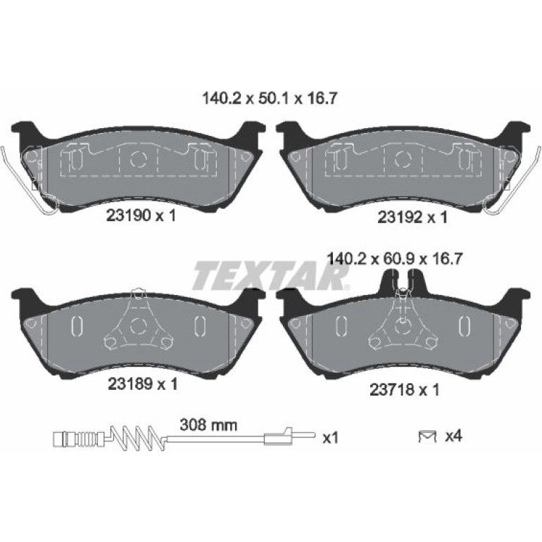 Bremsbelagsatz Db T. W163 Ml 98 2319002 Bremsbelagsatz Db T. W163 Ml 98 2319002