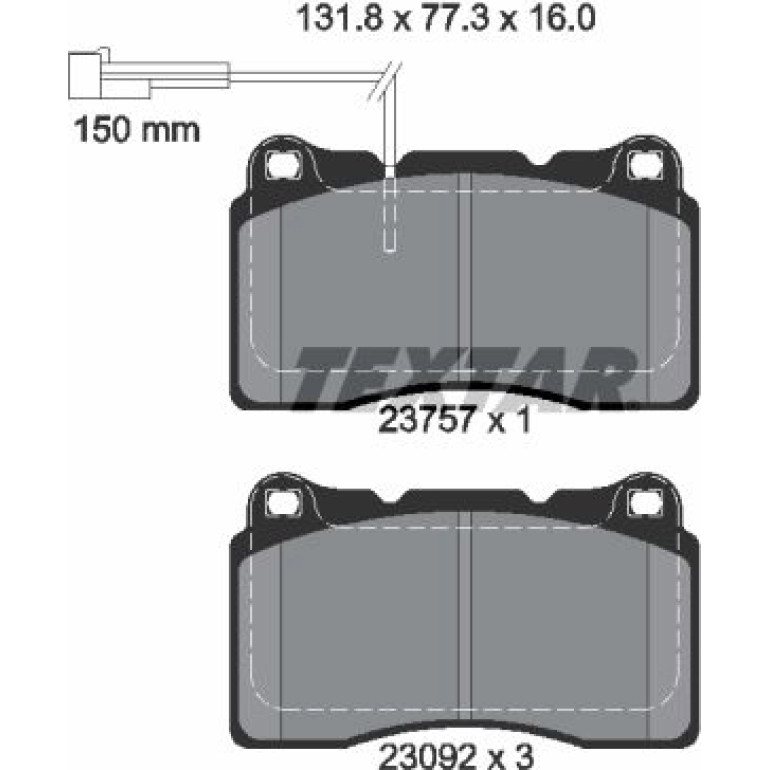 Bremsbelagsatz Alfa S. 159 08- 1 Sensor 2375701 Bremsbelagsatz Alfa S. 159 08- 1 Sensor 2375701