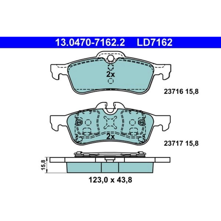 ATE Bremsbeläge 13.0470-7162.2 ATE Bremsbeläge 13.0470-7162.2