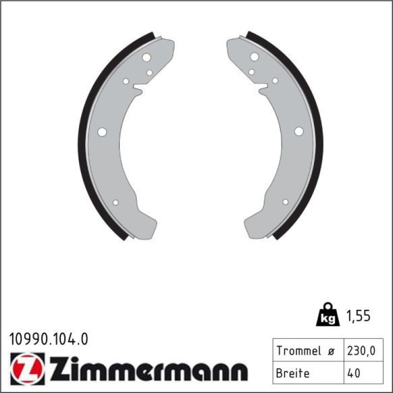 ZIMMERMANN Bremsbacken 10990.104.0 ZIMMERMANN Bremsbacken 10990.104.0
