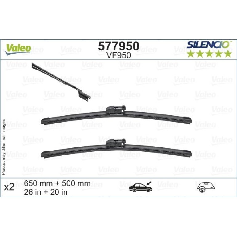 VALEO Silencio Flat Blade Set 577950 VALEO Silencio Flat Blade Set 577950