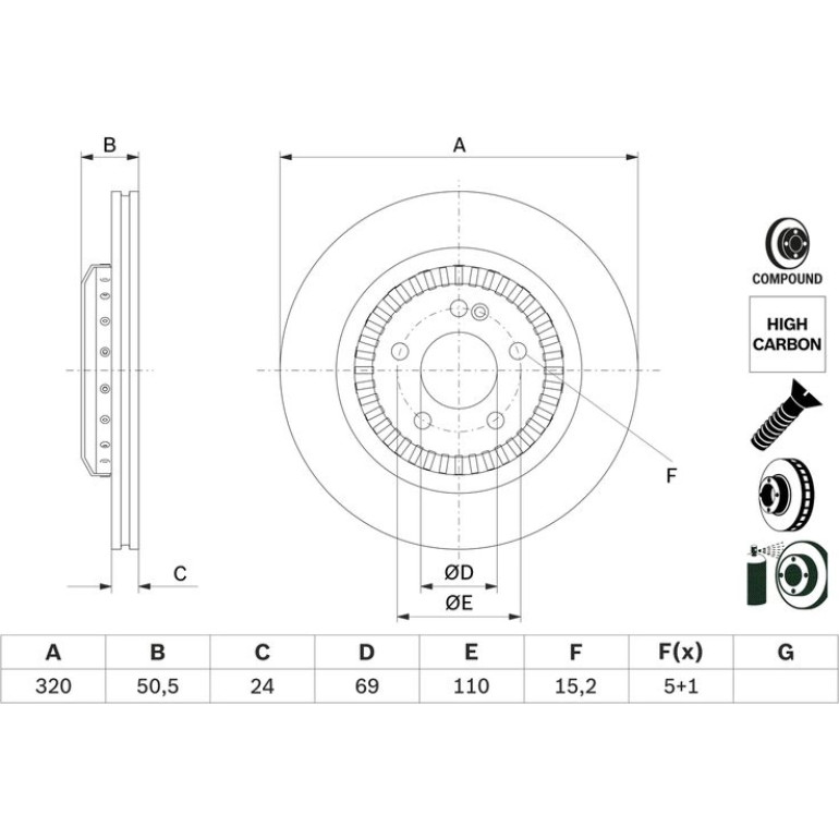 Bremsscheibe 0 986 479 H39 Bremsscheibe 0 986 479 H39