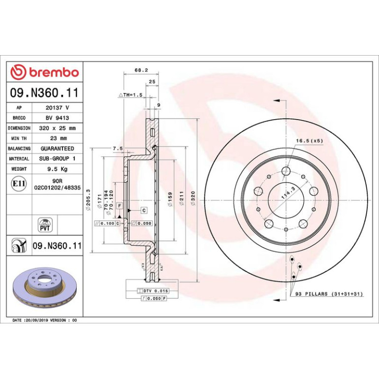 Bremsscheibe VA 09.N360.11 Bremsscheibe VA 09.N360.11