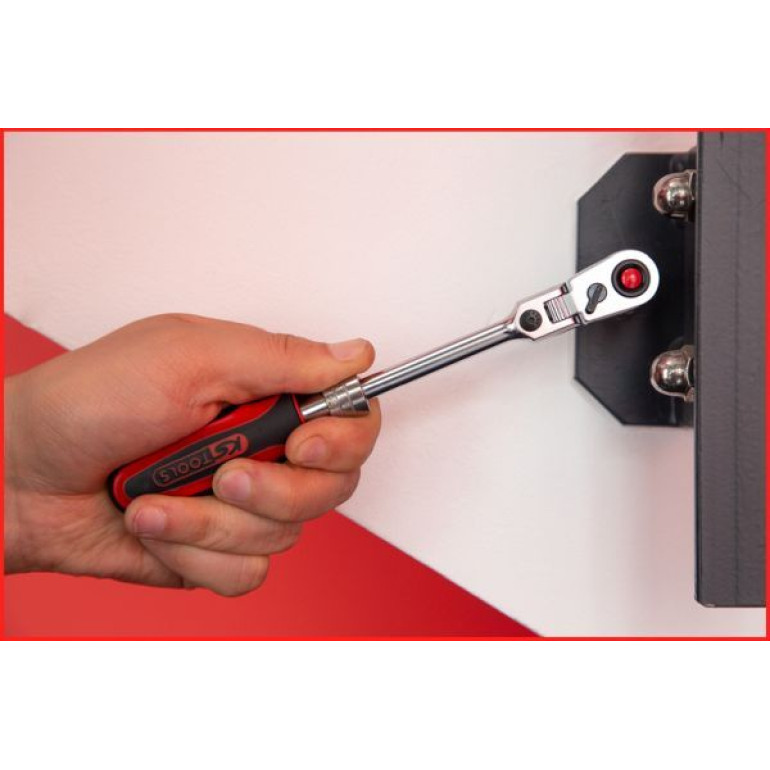 KS TOOLS Kniehebel-Teleskopratsche mit Gelenk 1/4 SlimPOWER, 72 Zähne 914.1420 KS TOOLS Kniehebel-Teleskopratsche mit Gelenk 1/4 SlimPOWER, 72 Zähne 914.1420