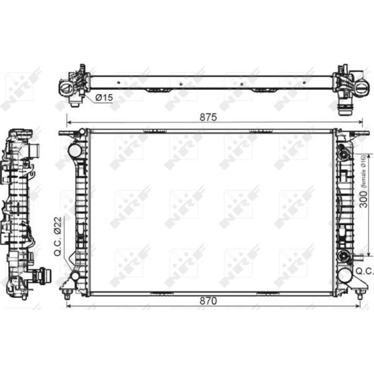 Kühler, Motorkühlung 53116 Kühler, Motorkühlung 53116