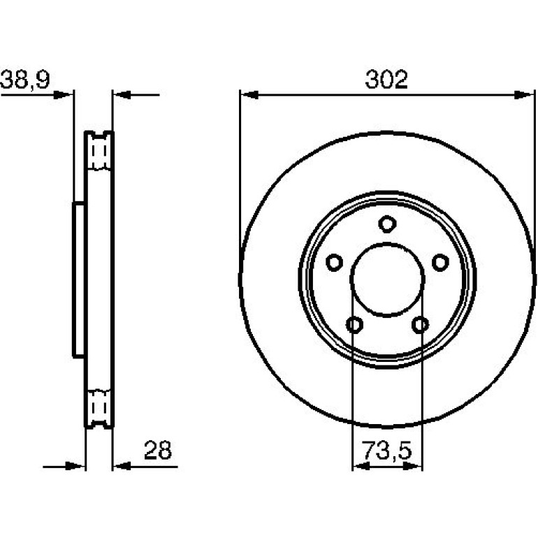 Bremsscheibe VA 0 986 479 117 Bremsscheibe VA 0 986 479 117