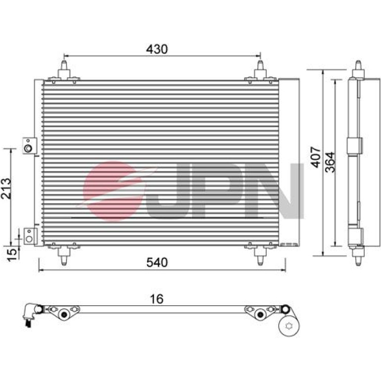 JPN Kondensator, Klimaanlage 60C9089-JPN JPN Kondensator, Klimaanlage 60C9089-JPN