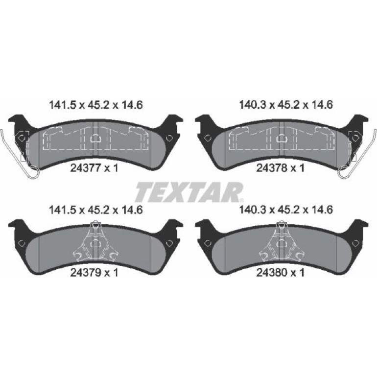 Bremsbelagsatz Ford T. Explorer/Windstar 3.0-5.0 4Wd 95-01 2437701 Bremsbelagsatz Ford T. Explorer/Windstar 3.0-5.0 4Wd 95-01 2437701